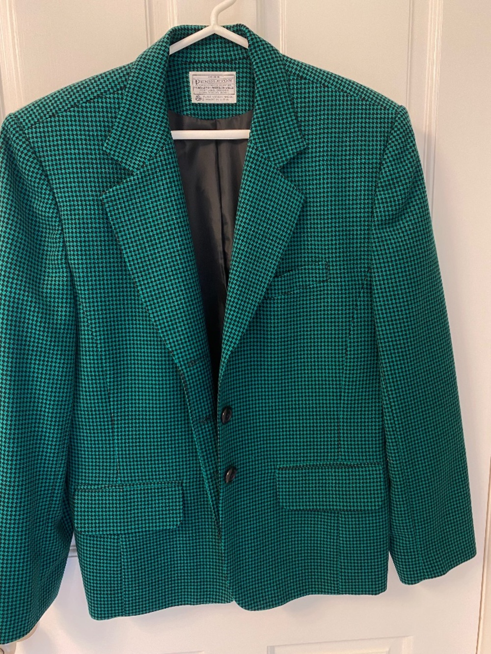 Vintage Pendleton Blazer Women Size 10 Virgin Wool Made In USA 80s